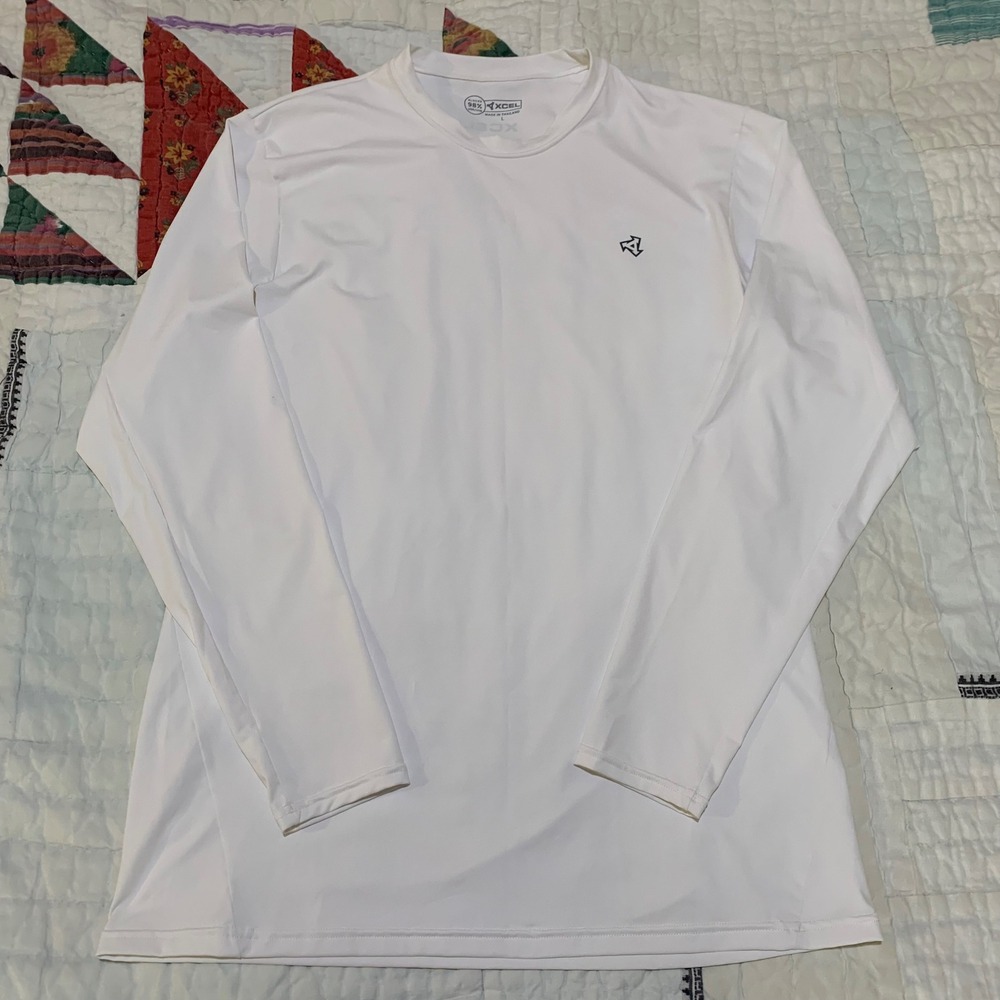 XCEL Long Sleeve Sun Shirt White Large UV Protection Rash Guard